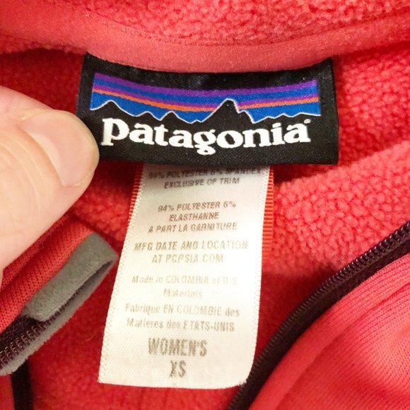 Patagonia Fleece Lined Half Zip Pullover in Coral - Picture 2 of 6